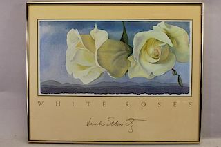 Leah Schwarz, "White Roses" Framed Poster