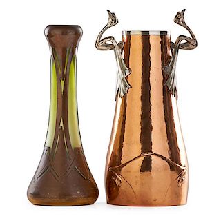 AUSTRIAN Two tall vases