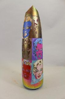 "Norma Jean" Cameo Art Glass Vase, Signed