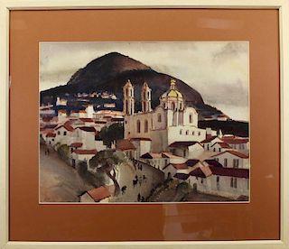 Phil Paradise (1905 - 1997) "Taxco Mexico"