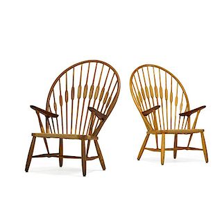 HANS WEGNER Pair of Peacock chairs