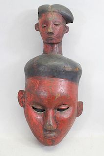 Wooden Nigerian Ibo Mask