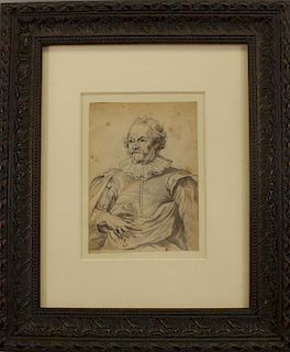18th C. Pencil Drawing of a Nobleman