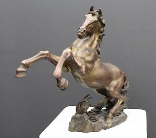 Early 20th C. Bronze Mustang Sculpture