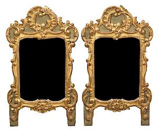 A Pair of Louis XV Style Giltwood Mirrors