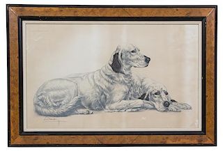 After Leon Danchin, (French, 1887-1939), Untitled (Portrait of an English Setter), 1938