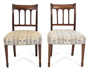 A Pair of Regency Style Side Chairs
