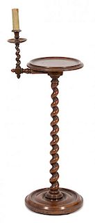 An English Barley Twist Walnut Pedestal Table