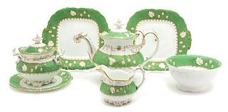 A Seven-Piece English Porcelain Tea Set