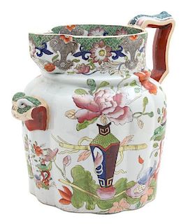 A Mason Ironstone Transfer Ware Water Pitcher Height 12 inches.