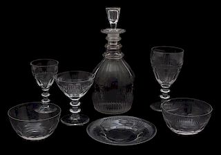 An Assembled Collection of Molded Glass Barware