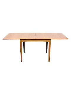 Yngve Ekstrom (Swedish, 1913-1988), DUX, 1950s, folding dining table, with double brass hinges