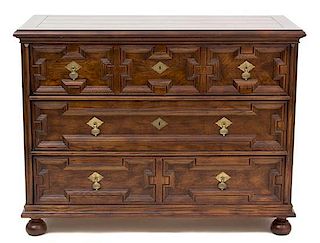 A William & Mary Style Mahogany Chest of Drawers by Henredon