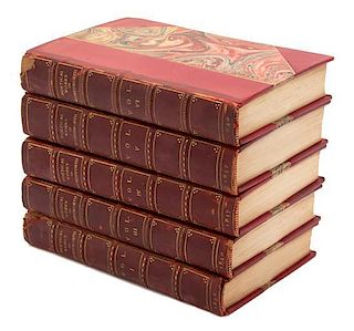A Collection of Leatherbound Books on Poetry and Literature