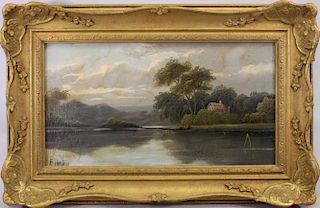 "River Scene" Etty Horton (fl.1882 - 1905)