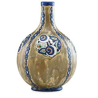CHARLES CATTEAU; BOCH FRERES Keramis vase