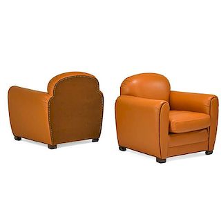 FRENCH ART DECO Pair of lounge chairs