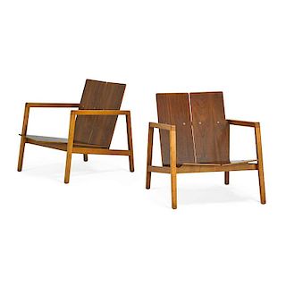 LEWIS BUTLER; KNOLL ASSOCIATES Pair of chairs