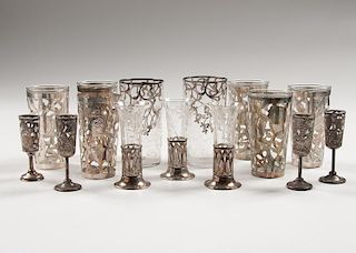 Sterling Overlay Cups and Cordials