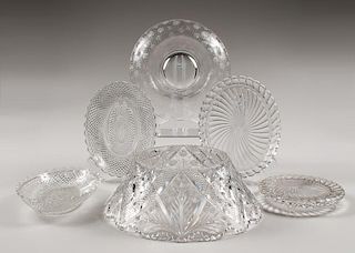 Cut Glass Trays and Bowls