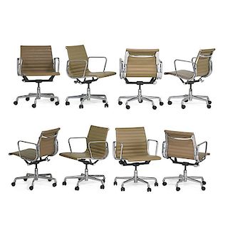 CHARLES AND RAY EAMES Eight Soft Pad chairs