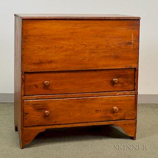 Pine Two-drawer Blanket Chest, ht. 39, wd. 36, dp. 18 1/2 in.