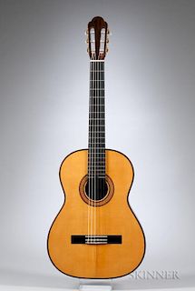 Classical Guitar, Manuel Velazquez, 1990, labeled Manuel/VELAZQUEZ/Constructor de Guitarras/New York, the label signed Manuel