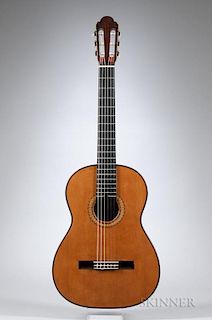 Classical Guitar, Manuel Velazquez, 2001, labeled Manuel/VELAZQUEZ/Constructor de Guitarras/New York, the label signed Manuel