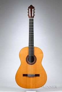 Classical Guitar, Michael Gurian, c. 1970, serial no. A1171, labeled Michael Gurian/LUTHIER, the label inscribed Kathryn, sca