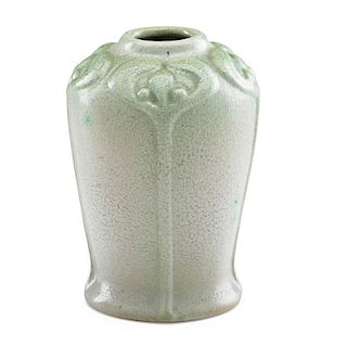 VAN BRIGGLE Early vase with mistletoe