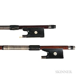 Two Silver-mounted Violin Bows