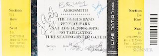 The J. Geils Band Autographed Reunion Concert Ticket