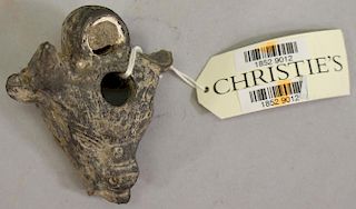 3rd-1st C. BC Terracotta Bull's Head, Ex Christies