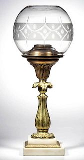 STARR, FELLOWS AND COMPANY BRASS SOLAR STAND LAMP