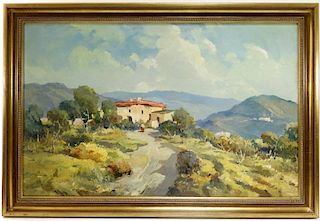 European Impressionist O/B Landscape Painting