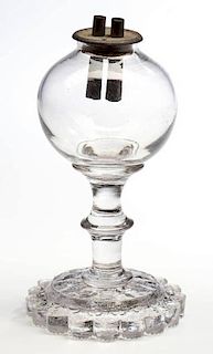 LEE/ROSE NO. 28 CUP-PLATE BASE WHALE OIL LAMP