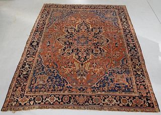 C.1910 Oriental Persian Heriz Floral Carpet