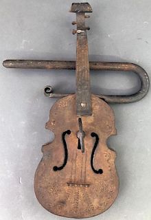 Iron Fiddle Lock and Key