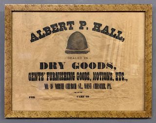 "Albert P. Hall Dealer in Dry Goods..."