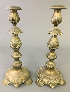 Pair of Spanish Silver Candlesticks