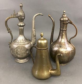 Three Copper Middle Eastern Vessels