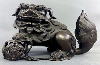 Japanese Bronze Foo Dog