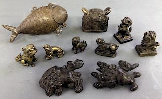 Grouping of Asian Bronze and Metal Figures