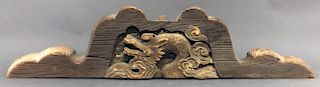 Chinese Wood Carved Roof Tile with Dragon