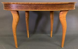 Coffee Table with Shaped Top and Sabre Legs