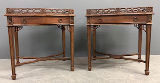 Pair of Councill Mahogany Gallery Tables