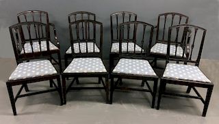Set of Eight English Hepplewhite Mahogany Chairs