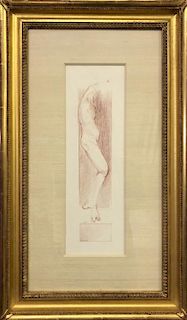 Gary Weisman Crayon on Paper of Female Nude