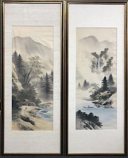 Two Japanese Landscape Paintings