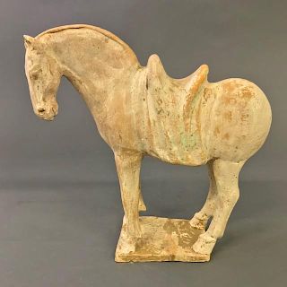 Chinese Han Dynasty Style Ceramic Standing Horse